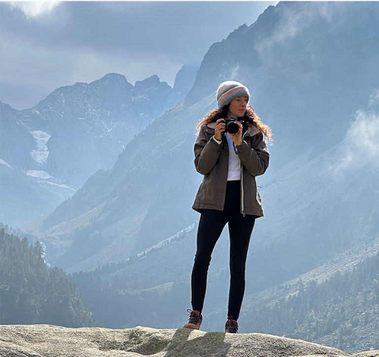 Laurie Jeanparis en reportage en montagne