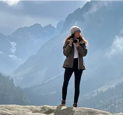 Laurie Jeanparis en reportage en montagne